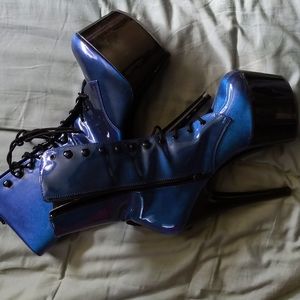 PLEASERS Adore-1020SHG Blurple Boots
